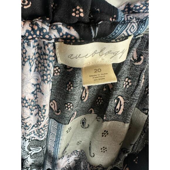 Aveology City Chic Patch Print Floral Maxi Dress Plus Size 20 Boho Peasant Folk - Picture 6 of 13